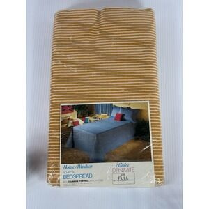 VTG Bates DENIMITE House of Windsor Full Bedspread 90X110 Gold GD44 No Iron NOS